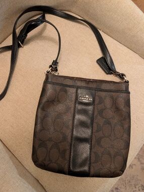 Coach Signature F52856 PVC Crossbody Shoulder Handbag Purse